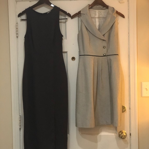Everly Grey Dress with Slit size 2 - Picture 3 of 6